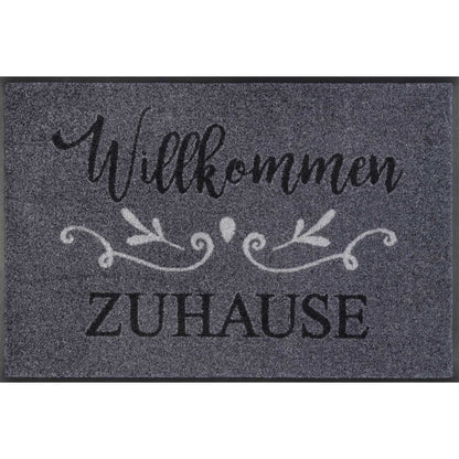 Fußmatte 50x75 Willkommen Zuhause anthrazit
