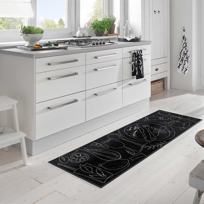 Teppichläufer 60x180 Fine Dining schwarz