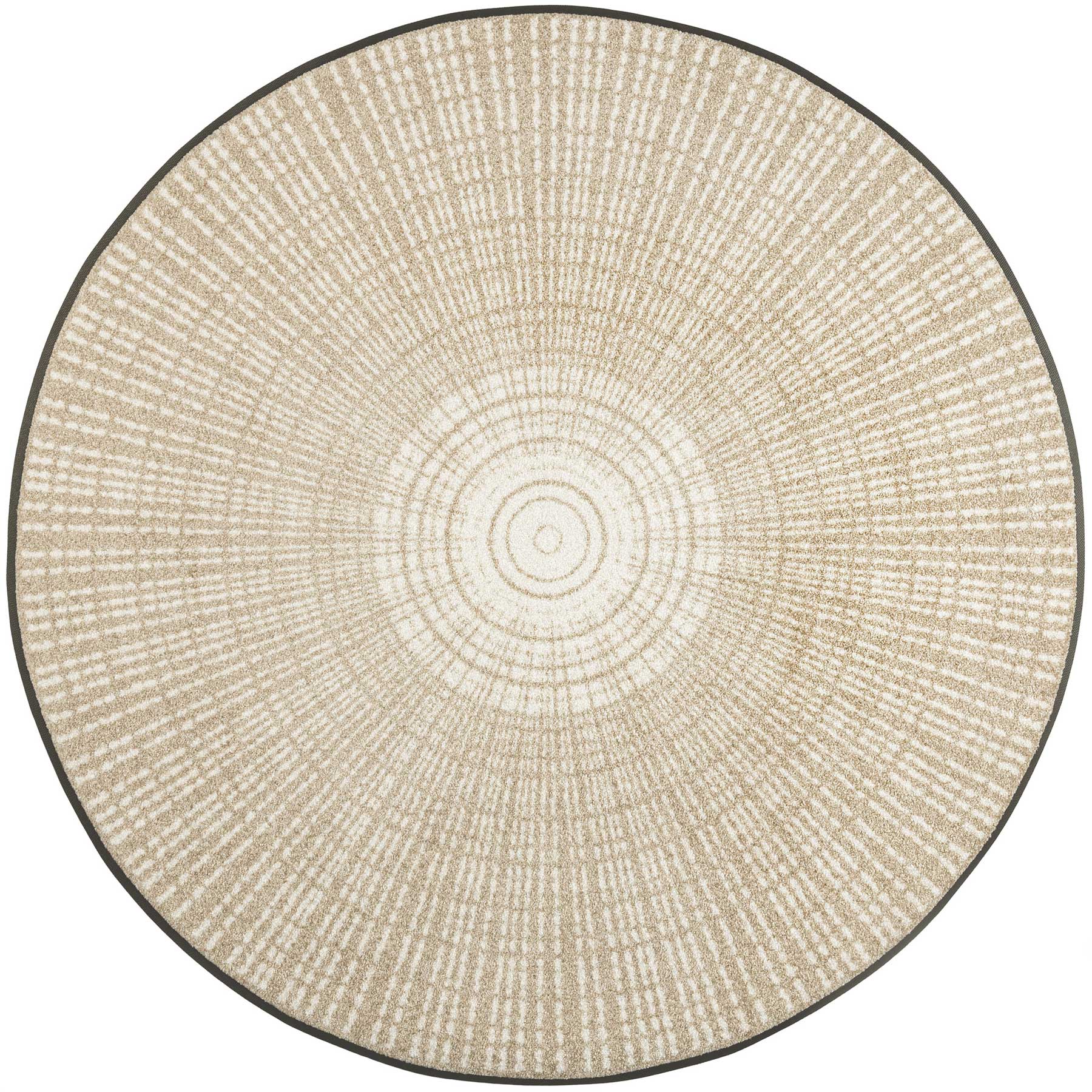Matte rund 115x115 Cascara beige