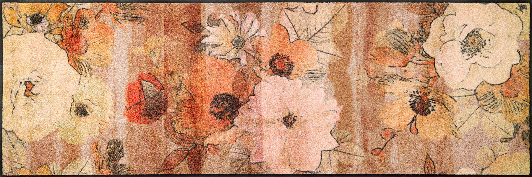 Teppichläufer 60x180 Retro Roses orange
